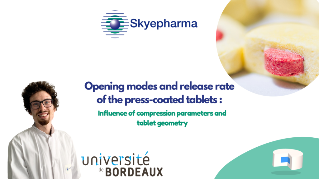 Opening modes and release rate of the press coated tablets (Tab in Tab): influence of compression parameters and tablet geometry